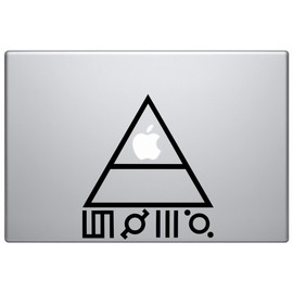 LA DECAL Inspired by 30 Seconds to Mars Logo Symbol car Truck SUV Laptop Toolbox Wall Window Decal Sticker 6" Tall Color Black