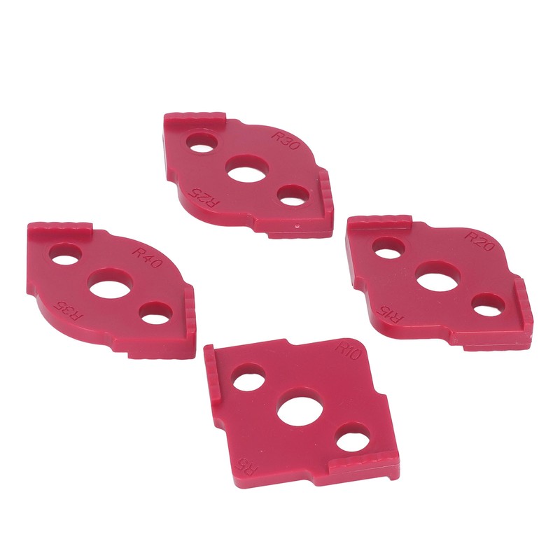 4 Pcs Radius Jig Router Template ABS Wear Resistant Woodworking