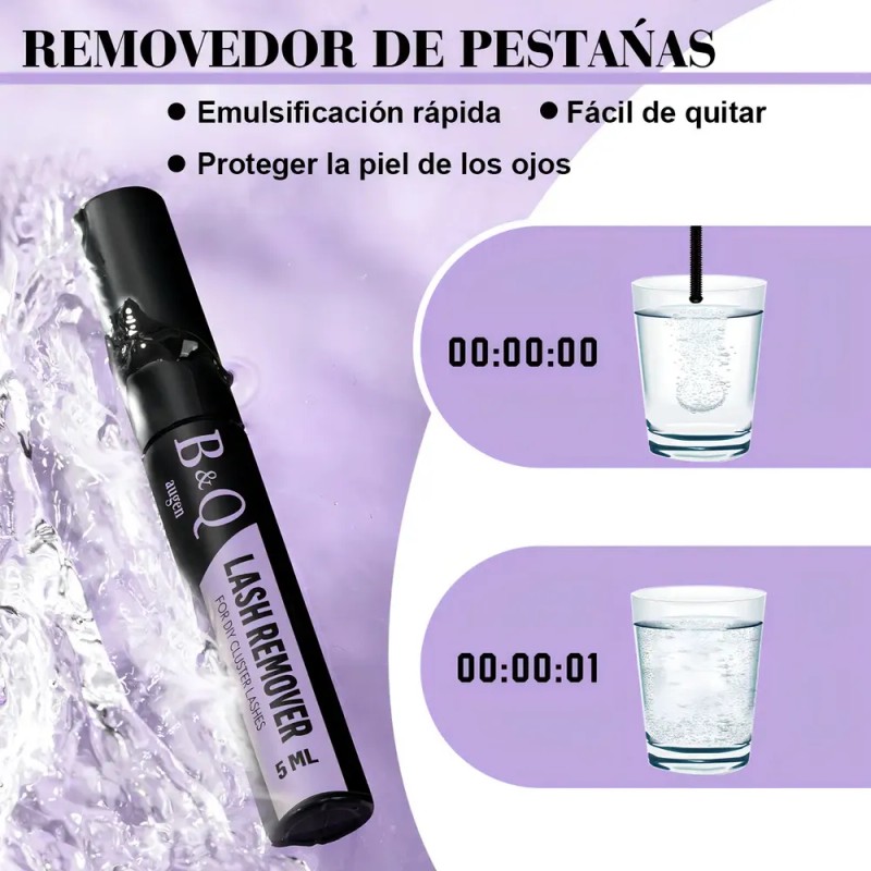 Kit de Pestañas Postizas B&Qaugen 40D con Curvatura D para