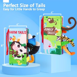 beiens beiens Babybuch Baby Stoffbuch - 2 Stück Fühlbuch Spielzeug ab 6 Monate, Bilderbuch Fühlbuch Knisterbuch ab 0 3 6 Monate, Neugeborene Quiet Book Geschenk für Jungen Mädchen