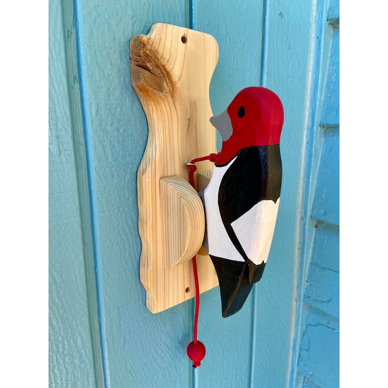 Red-headed woodpecker door knocker