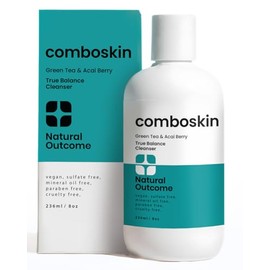 Combination Skin Flawless Facial Cleanser Green Tea & Acai Berry - by Natural Outcome Skincare, Face Wash Gel for Men & Women