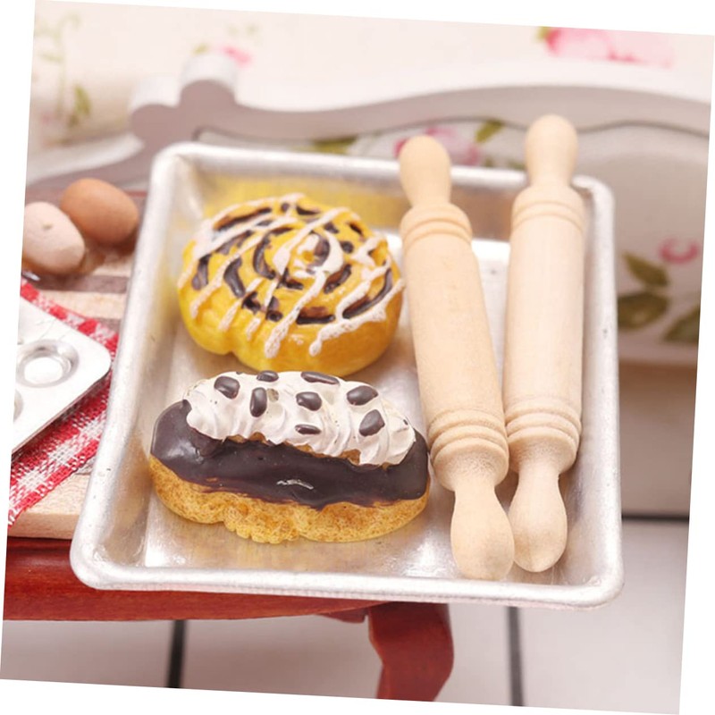 ABOOFAN 12pcs Rolling Pin House Adjustable Rollers Pins Miniature Decor