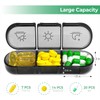Weekly Pill Organizer 3 Times a Day, Portable Travel Pill
