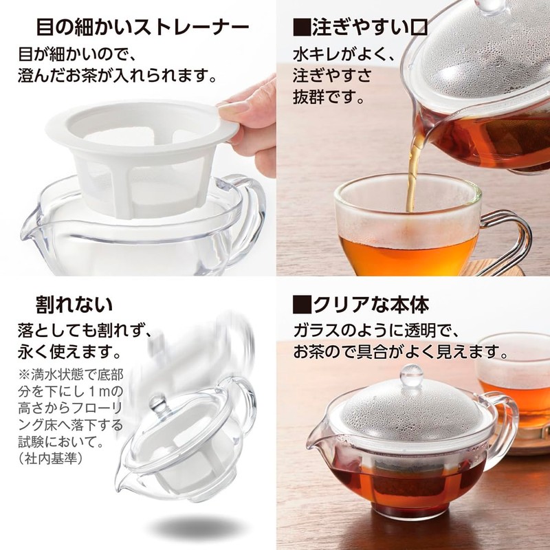 Akebono Sangyo Clear Teapot, Polyester Mesh TW-3769