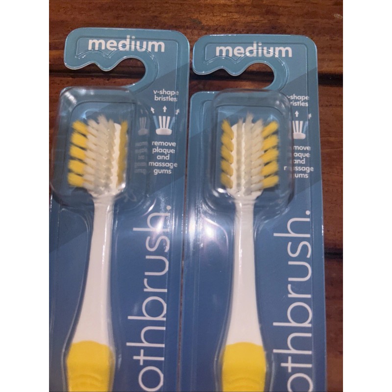 World Wide A Better Toothbrush Medium Yellow Toothbrushes Lot Of