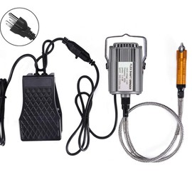 VOTOER 1/4HP Rotary Tool Flex Shaft Hanging Grinder Carver Electric Multi-function Metalworking Tools Repair Kit, Foot Pedal Control, 780W Strong Power, Metal Flexible Shaft, 23000 RPM