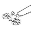 WEVENI Enamel Alloy Bicycle Necklace Bike Pendant Chain Unique Jewelry