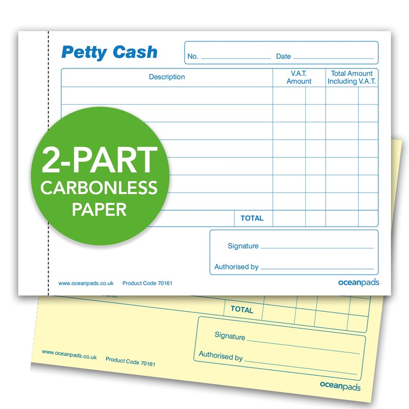Oceanpads Carbonless NCR Petty Cash Voucher Duplicate Books A6 50