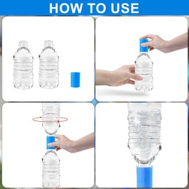 KZXCVS Pack of 10 Water Swirl Hexagonal Water Bottle Tornado Connector Water Swirl Connector Hexagonal Water Maker for Tornado Manufacture Scientific Experiment Education Testing