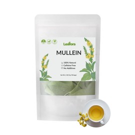 LEAFORA Mullein Tea Bags for Respiratory Support, Respiratory Health & - Herbal Leaf Tea with Antioxidants, 30 Count Tea Bags for Respiratory Refreshment
