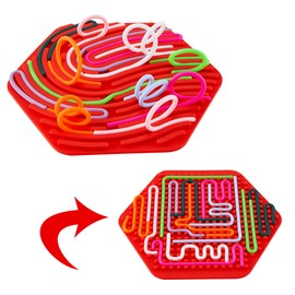 HELLO PAPAYA Sensory Activity Board,Silicone Fidget Toy for Calming, Stress, Anxiety,ADHD& Autism,with Portable Bag ,for Travel Activities for Kids & Adults