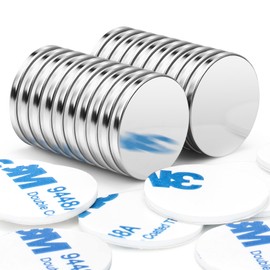 Wukong Wukong 20mm x 2mm Neodym Magnete Extra Stark Pack of 20 Mini Runde Neodymium Magnets (20, 20x2mm | Silber)