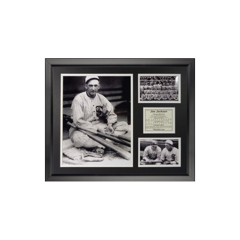 Legends Never Die Shoeless Joe Jackson Framed Photo Collage, 16"