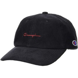 Champion 381-4020 Corduroy Cap, 22.4 - 23.2 inches (57 - 59 cm), Adjustable Size, black (black 19-3911tcx), Free Size