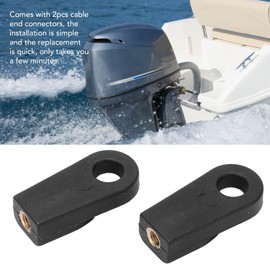 Outboard Control Box Cable End Connector,2pcs Control Box Cable End Connector Replacement for 3300C,Motor Control Box Cable End Connector ABS Copper Replacement