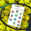 Cheat Meal Tennis Racquet Butt Cap Stickers, 10-Pack, Multi-Color, Scratch
