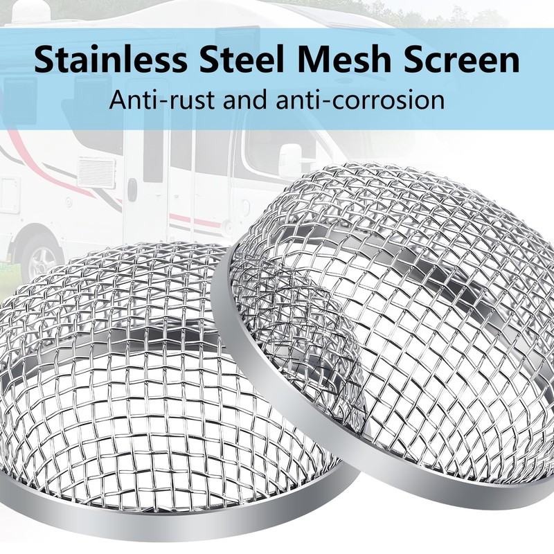Donext RV Furnace Vent Cover, 2 Pack RV Vent Screen