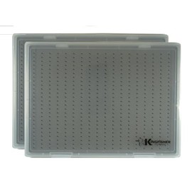 Kingfisher Fly Fishing Collection Fly Boxes Clear Fly Fishing Box Extra Large Capacity Slit Foam Fishing Competition Hook Tackle Boxes, Large, Foam B, 2 Pack