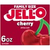 Jell-O Cherry Gelatin Dessert Mix, Family Size, 6 oz Box