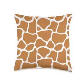 Giraffe animal print pattern Throw Pillow