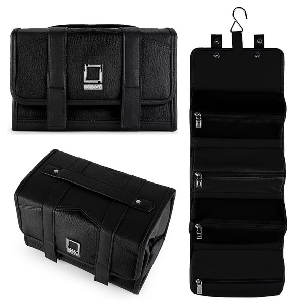 ECCRIS Small Roll Up Hanging Toiletry Bag for Traveling Women,
