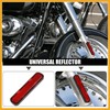 Partuto Universal Reflector Motorcycle Safety Spoke Reflective w/Screw Red Replacement