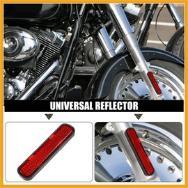 Partuto Universal Reflector Motorcycle Safety Spoke Reflective w/Screw Red Replacement