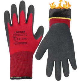 LOCCEF 2 Pairs Winter Work Gloves for Men and Women, Freezer Gloves for Work Below Zero, Thermal Insulated, Super Grip (XXL)