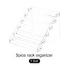 METALLIXITY Acrylic Spice Rack, 6 Tier Clear Spice Drawer Organizer