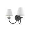 Livex Lighting 5272-04 Mendham 2-Light Wall Sconce, Black , White