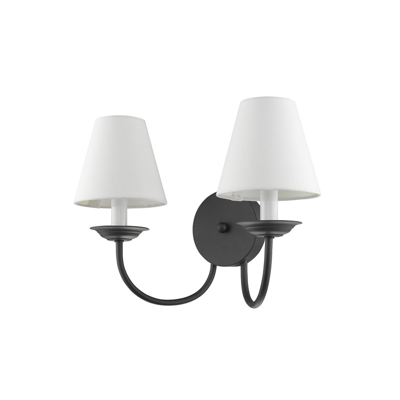 Livex Lighting 5272-04 Mendham 2-Light Wall Sconce, Black , White
