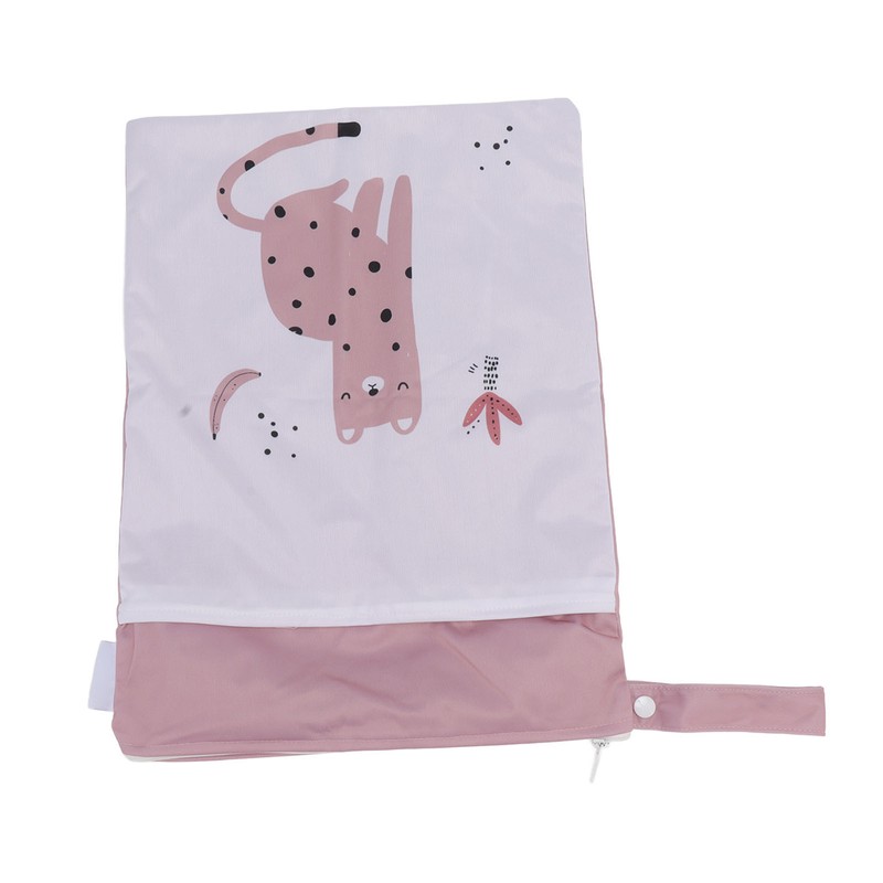 2pcs Hanging Diaper Bag Waterproof Double Pockets Zipper Closure Baby