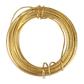 33 Feet Picture Hanging Wire Picture Frame Brass Wire for Hanging Heavy Duty Metal Braided Wire for Hanging Pictures, Mirror, Artwork, Light