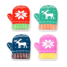 Pocket Warmers Set of 4 in Glove Design, Hand Warmers for Kinking, Reusable Heat Pads for Children and Adults, Ideal Secret Santa Gift & Santa Gift