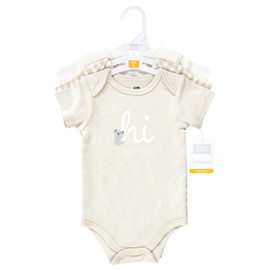 Hudson Baby Unisex Baby Cotton Bodysuits, New Here, 18-24 Months