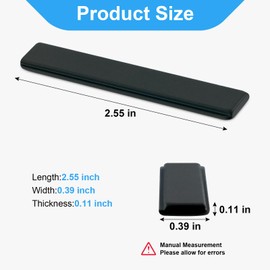 Glass Shower Magnet, 2-1/2" Long - Replacement for Swing Shower Doors (Black, 1 Pack)