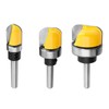 Evponk 3 Pcs Bowl Tray Template Router Bits Set 1/4"