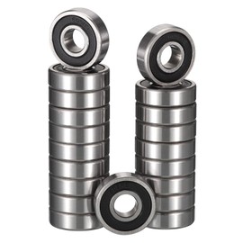 HiPicco 605-2RS Deep Groove Ball Bearings, ID 5mm x OD 14mm x Width 5mm Miniature Bearings, Double Rubber Sealed Ball Bearing Pre-Lubricated Chrome Steel Z2 Lever 20pcs