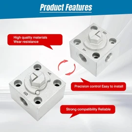 Zopsc 3 Way Diverter Valve for Mini Excavator, Small Excavators Three Way Directional Control Valve with Screws, Throttle Spare Replacement Parts