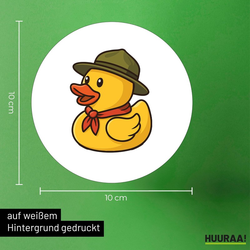 Huuraa Sticker Squeaky Duck Scout Rubber Duck Boy Scout Gift