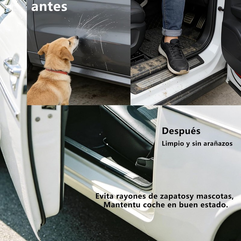 Protector de Borde de Puerta de Coche, con Raspador, Protector