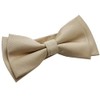 Bowties.jp bd550 Beige Layered Bowtie, Bowtie, Easy to Wear, white