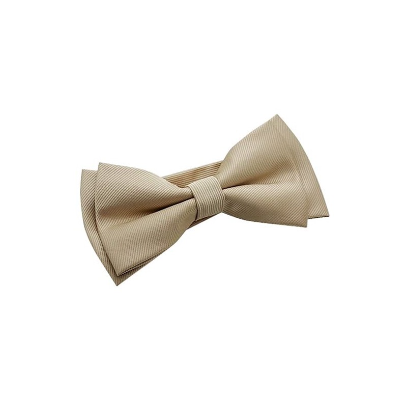 Bowties.jp bd550 Beige Layered Bowtie, Bowtie, Easy to Wear, white
