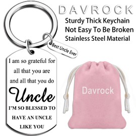 Uncle Gifts Birthday Christmas Gift Ideas for Best Uncle Ever Keychain from Nieces Unique Uncle Gifts for Men from Nephew Funny Uncle Thank You Gifts for Uncles Father Day Gifts Stocking Stuffers