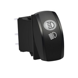 High Low Beam Headlights Rocker Switch DPDT On On Off Toggle Switch 12V 24V High/Low Blue Light Switch 3 Position for Cars Trucks Caravans Trailer Tractor RV SUV ATV UTV