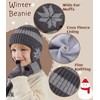 Kids Winter Hat Scarf Gloves Set 3Pcs, 3-12Y Fleece Lined