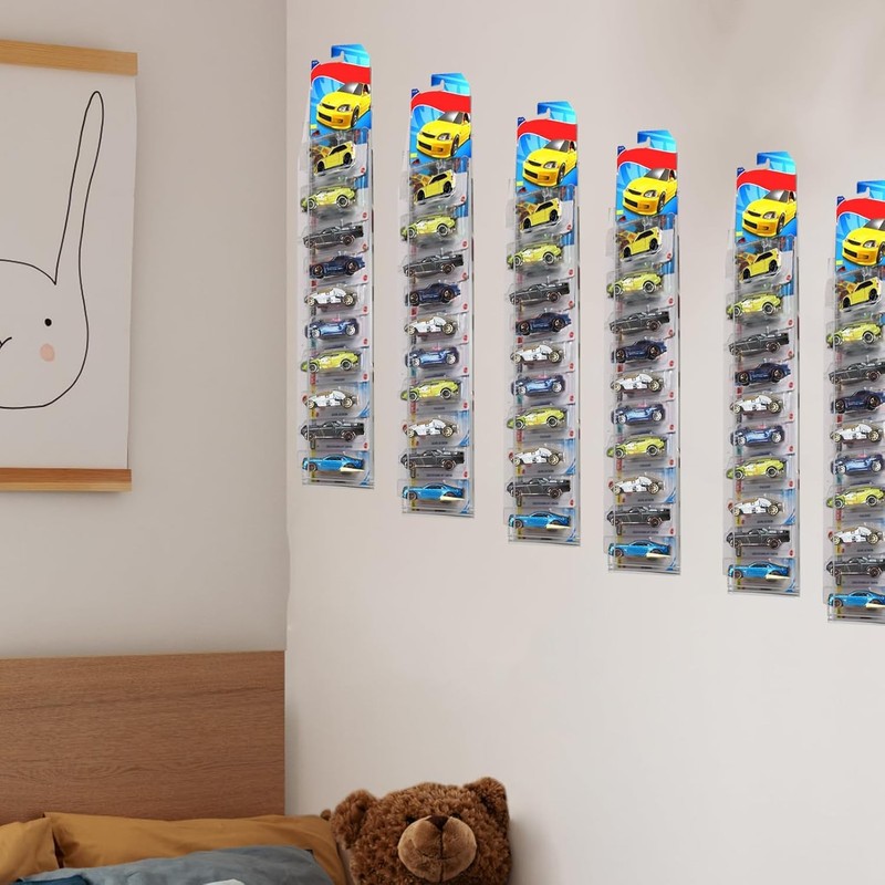 6 Pack Clear Display Case for Packaged Model Cars 16.7
