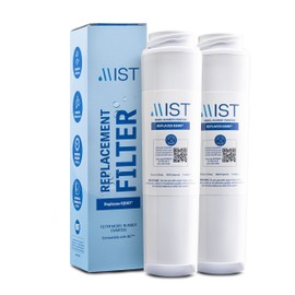 Mist GSWF Water Filter Replacement for GE, Refrigerator Water Filter compatible with GSWF Smart Water, GSWFDS, 100749-C, 100810/A, 238C2334P001, Kenmore 46-9914- GE Water Filter (2 pack)
