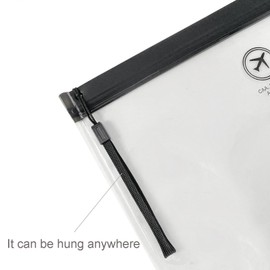 YUESUO Toiletry Bag Cosmetic Pouch Waterproof Pouch,Quart-Size Carry-On Small Handy Bag for Toiletries for Women Men(2pcs Black/Grey)